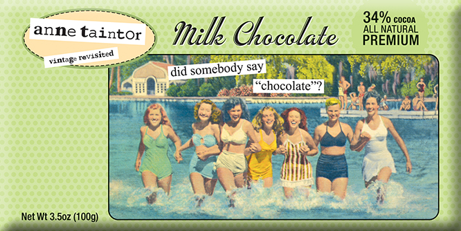 Anne Taintor Designer Milk Chocolate Bar | Sweeterville.com