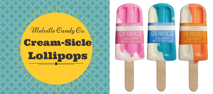 Creamsicle Lollipops from the Melville Candy Company | Sweeterville.com