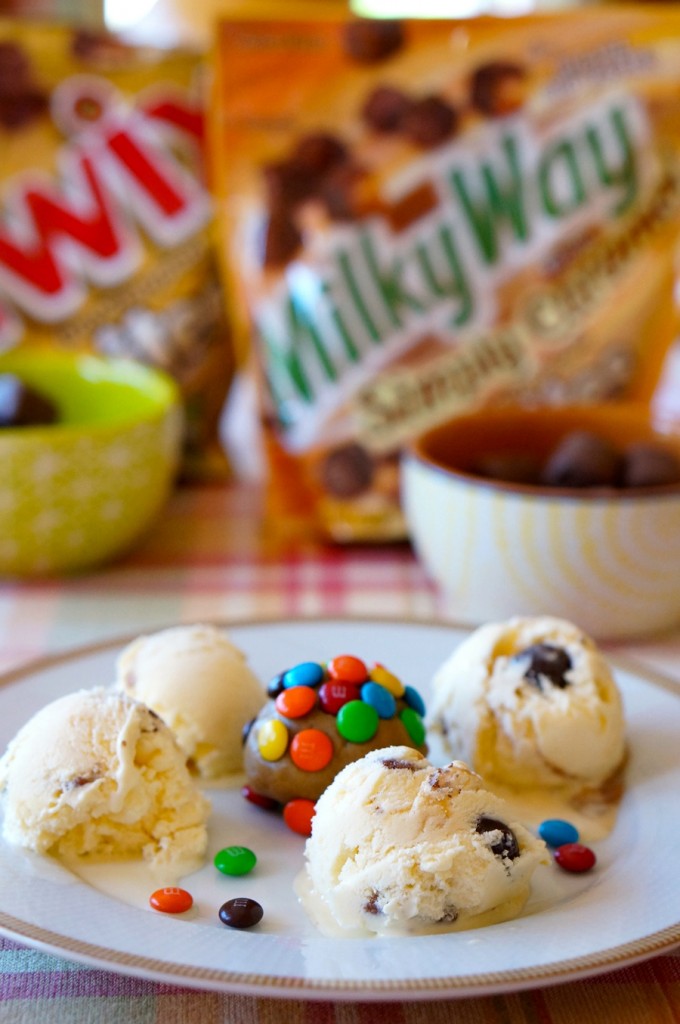 Surprise Inside Cookie Dough with scoops of ice cream for sharing | Sweeterville.com