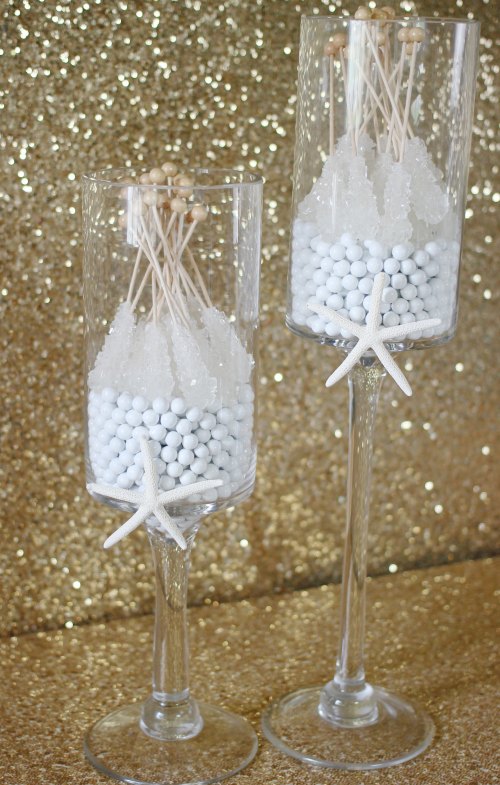 Beach Wedding Rock Candy and Sixlets