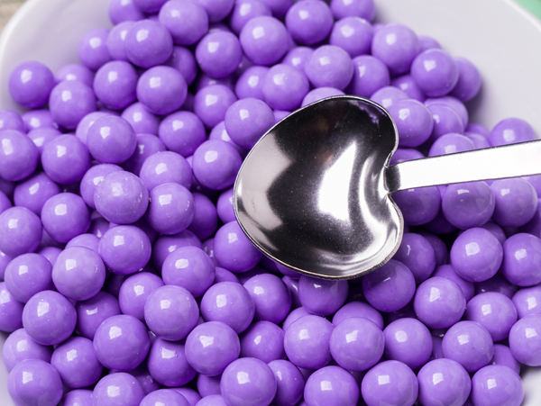 Purple Sixlets for Candy Buffet